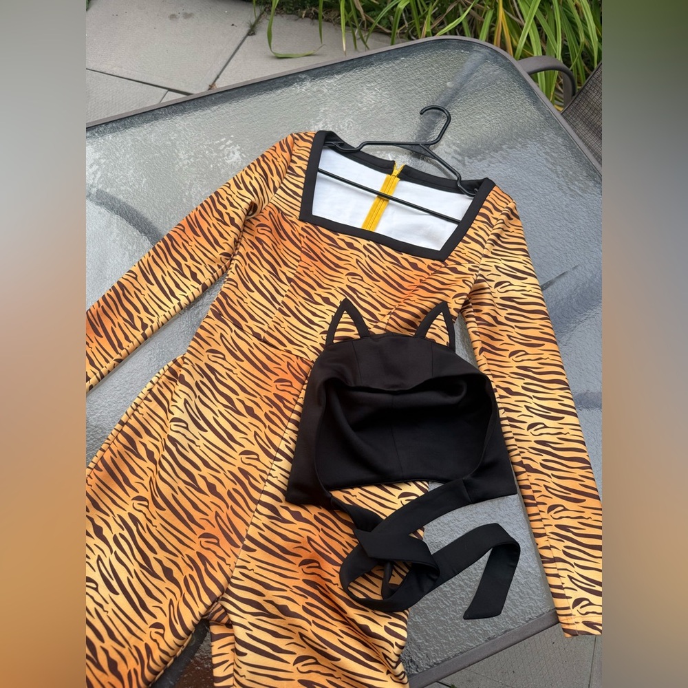 OOAK Tiger Jumpsuit Costume with Hood